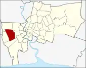 Karte von Bangkok, Thailand mit Bang Khae