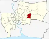 Karte von Bangkok, Thailand mit Saphan Sung