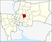 Karte von Bangkok, Thailand mit Wang Thonglang