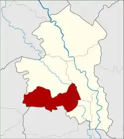 Karte von Sing Buri, Thailand, mit Khai Bang Rachan