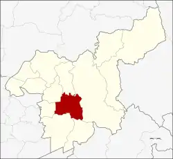 Karte von Saraburi, Thailand, mit Amphoe Mueang Saraburi