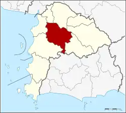 Karte von Chonburi, Thailand, mit Ban Bueng