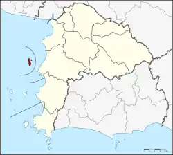 Karte von Chonburi, Thailand, mit Ko Sichang