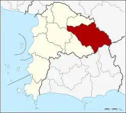 Karte von Chonburi, Thailand, mit Bo Thong