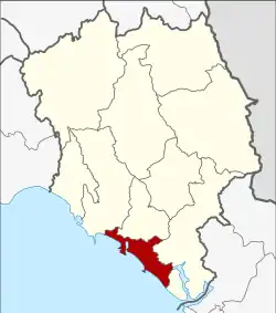 Karte von Chanthaburi, Thailand, mit Laem Sing