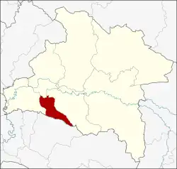Karte von Prachin Buri, Thailand, mit Si Mahosot
