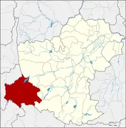 Karte von Nakhon Ratchasima, Thailand, mit Pak Chong