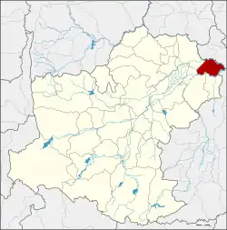 Karte von Nakhon Ratchasima, Thailand, mit Mueang Yang