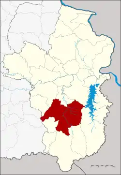 Karte von Ubon Ratchathani, Thailand, mit Det Udom