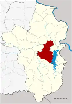 Karte von Ubon Ratchathani, Thailand, mit Phibun Mangsahan