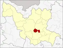 Karte von Udon Thani, Thailand, mit Prachaksinlapakhom