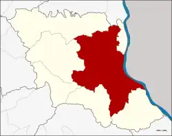 Karte von Mukdahan, Thailand, mit Amphoe Mueang Mukdahan