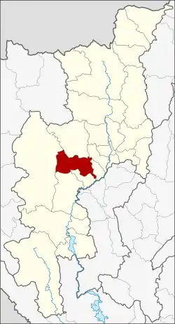 Karte von Chiang Mai, Thailand, mit Mae Wang