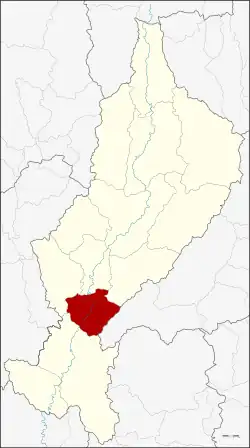Karte von Lampang, Thailand, mit Sop Prap