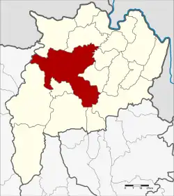 Karte von Chiang Rai, Thailand, mit Amphoe Mueang Chiang Rai