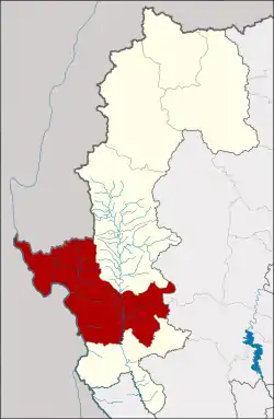 Karte von Mae Hong Son, Thailand, mit Mae Sariang