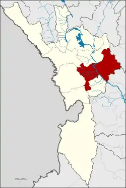Karte von Tak, Thailand, mit Mueang Tak
