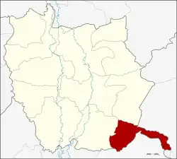 Karte von Phichit, Thailand, mit Dong Charoen