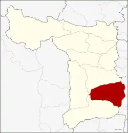Karte von Suphan Buri, Thailand, mit Bang Pla Ma
