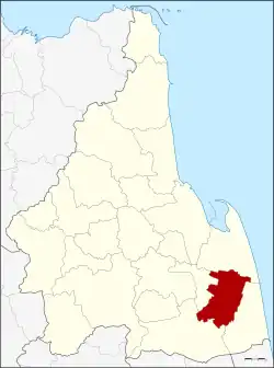 Karte von Nakhon Si Thammarat, Thailand, mit Chian Yai