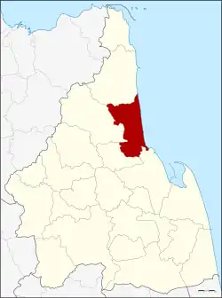 Karte von Nakhon Si Thammarat, Thailand, mit Tha Sala