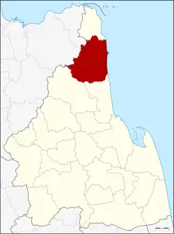 Karte von Nakhon Si Thammarat, Thailand, mit Sichon