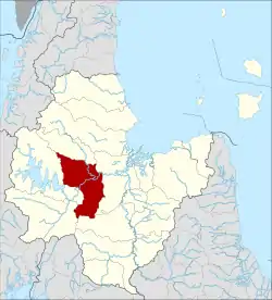 Karte von Surat Thani, Thailand, mit Khiri Rat Nikhom