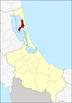 Karte von Songkhla, Thailand, mit Krasae Sin
