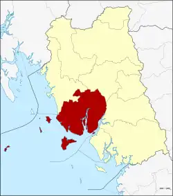 Karte von Trang, Thailand, mit Kantang