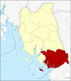 Karte von Trang, Thailand, mit Palian
