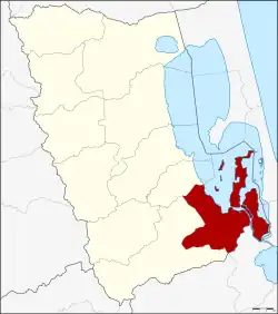 Karte von Phatthalung, Thailand, mit Pak Phayun
