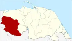 Karte von Pattani, Thailand, mit Khok Pho