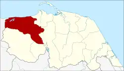 Karte von Pattani, Thailand, mit Nong Chik