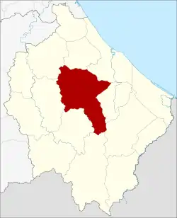 Karte von Narathiwat, Thailand, mit Amphoe Ra-ngae