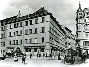 Das Amtshaus Ecke Klostergasse um 1890