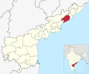Positionskarte des Distrikts Anakapalli
