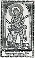 Schmerzensmann, Holzschnitt 1746, Format 8,5 × 14,5 cm