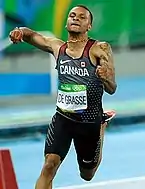Andre De Grasse – ausgeschiedenals Fünfter des zweiten Halbfinals
