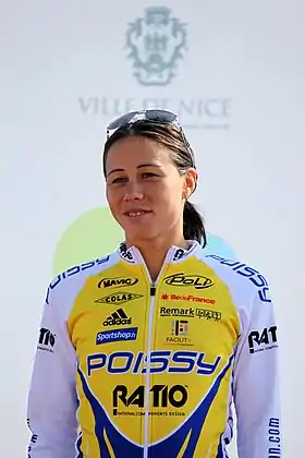 Andrea Hewitt beim Grand Prix de Triathlon in Nizza, 2012