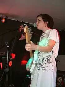 Andrea Kellerman bei einem Auftritt im Klubb Utopi 2006 in Skövde