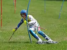 Andrea Reghin im FIS-Slalom von Rettenbach im Juni 2010