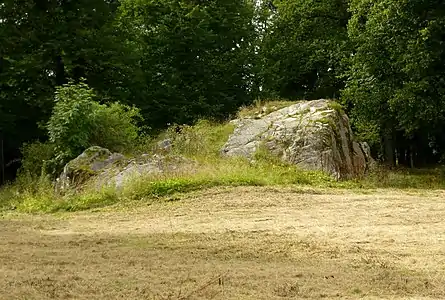 Überreste der Andromedaklippe im Schlosspark von Ulriksdal