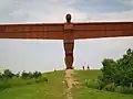Frontaler Blick auf den Engel des Nordens