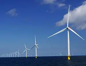 Offshore-Windpark Anholt im August 2013