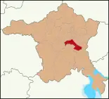 Karte der Türkei, Position von Çankaya hervorgehoben