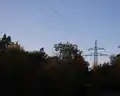 Girlandenkabel am Erdseil einer 110 kV-Leitung