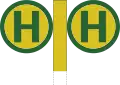 Anlage 4Straßenbahn-Doppelhaltestelle-Schild (RVkBl 1939)