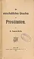 Die wirtschaftlichen Ursachen der Prostitution 1903