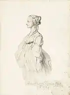 Selbstporträt, 1704. Silberstift, 13 × 9,6 cm.