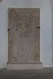 Grabplatte der Anna von Kühedorf († 1576), Klosterkirche Seligenporten